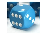 Opaque - Light Blue/White - d6