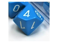 Opaque - Light Blue/White - d10