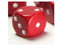 Opaque - Red/White - d6