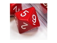Opaque - Red/White - d10