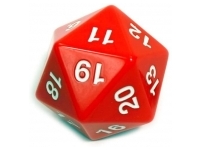 Opaque - Red/White - d20