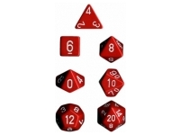 Opaque - Red/White - Dice set