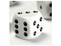 Opaque - White/Black - d6