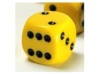 Opaque - Yellow/Black - d6