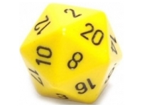 Opaque - Yellow/Black - d20